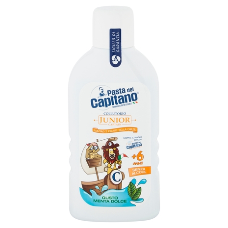 Pasta del Capitano Collutorio Junior Captain +6 anni Gusto Menta Dolce 400 ml